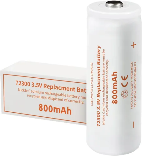 Vista 8 de Repuesto para batería Welch Allyn 72200, batería recargable de níquel cadmio de 3.5 V 800 mAh, compatible con manijas de alimentación 60835, 71000