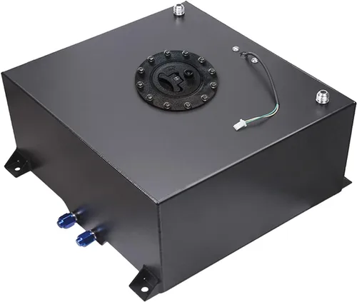 Vista 11 de Celda de combustible de aluminio pulido de 2.5 galones con sensor de nivel de tapa negro