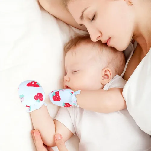 Vista 6 de ONESING 32 pares de guantes de bebé sin arañazos de 0 a 6 meses, guantes esenciales para bebés recién nacidos, niños y niñas