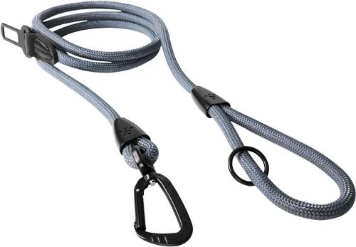 Vista 9 de PawsPassion - Correa de cuerda para perro de 4 pies, correa de perro resistente 2 en 1 con hebilla de cinturón de seguridad, mosquetón giratorio