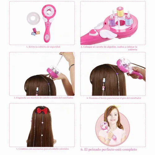 Vista 4 de Trenzadora automática de pelo decoración fácil de peinar herramienta de bricolaje herramienta de peinado eléctrico regalos belleza salón de moda