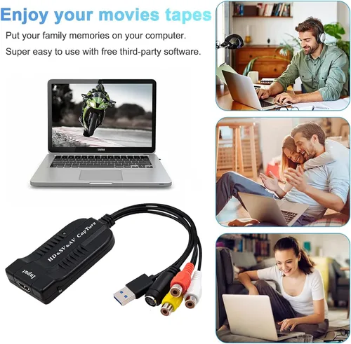 Vista 7 de Wiistar Tarjeta de captura de video USB HDMI/AV/RCA/S-Video a USB2.0