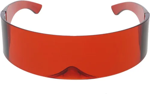 Vista 10 de zeroUV - 80s Futuristic Cyclops Cyberpunk Visor Sunglasses with Semi Translucent Mirrored Lens Shield Sunglasses