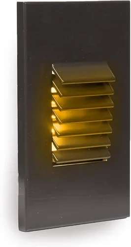 Vista 2 de Iluminación de paisaje WAC, LEDme 120V LED vertical con listones para interiores y exteriores, luz de pared y escalón de 3000 K LED incorporado