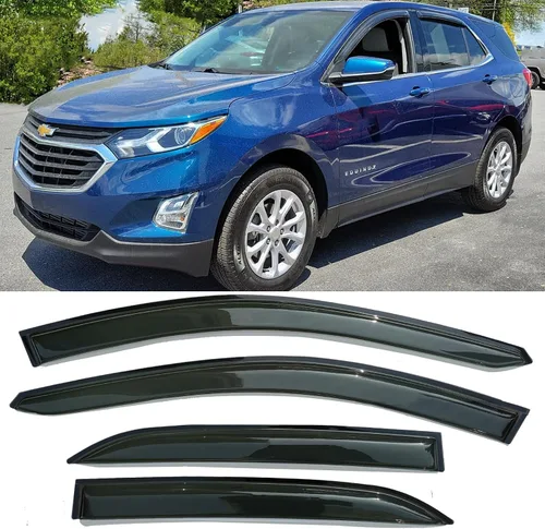 Vista 15 de Viseras laterales para ventana lateral, protectores de lluvia, deflectores de ventilación para Ford F150 Crew Cab 2015-2025, F250 F350 SuperDuty