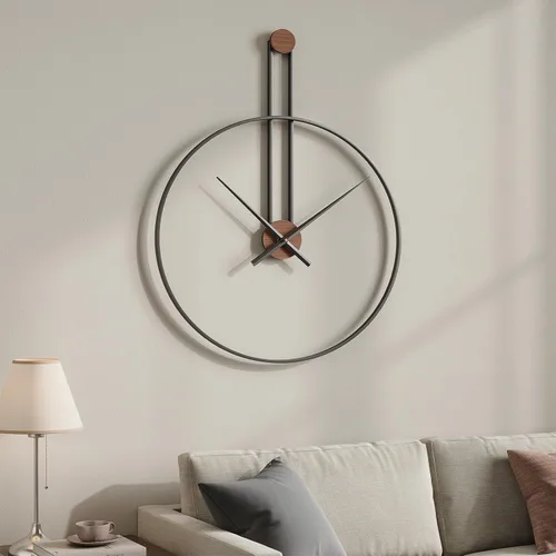 Vista 18 de Cuspin Reloj de pared de 24 pulgadas con engranajes, reloj de metal