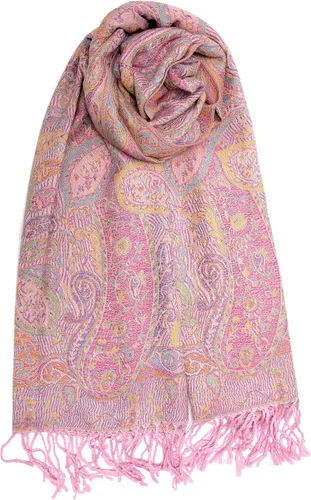 Vista 7 de Achillea Bufanda reversible de pashmina con estampado paisley – Chales y envolturas indios exóticos para vestidos de noche, festivales, todas