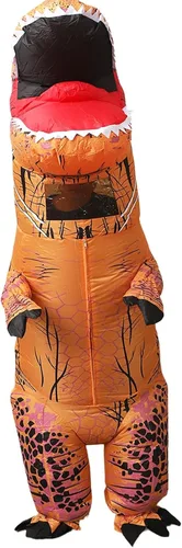 Vista 7 de Inflatable Dinosaur Costume for Adult and Kid,Blow Up Dinosaur Costume for Halloween Cosplay Party,Fancy T-rex Costume Outfit