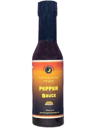 Vista 3 de Salsa picante tropical Variedad o paquete de 4 Salsa picante de piña y mango y pimiento fantasma Salsa picante habanero de arándanos Salsa