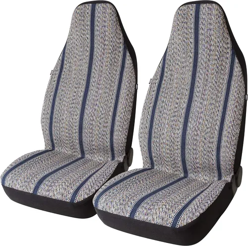 Vista 12 de West Coast Auto Baja Blanket - Funda de asiento de cubo para automóvil, camión, camioneta, SUV, compatible con bolsa de aire (2 unidades, negro)