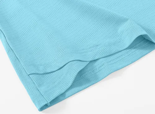 Vista 135 de Gopune Polo de golf con cuello en V para mujer, sin cuello, manga corta, ligera, de secado rápido, camisetas de tenis para correr