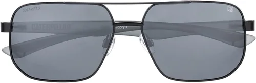 Vista 2 de Caterpillar Gafas de sol Cts-8013 Navigator para hombre, Negro MateCristal Gris Mate, 58 MM