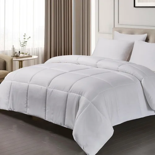 Vista 12 de Blue Ridge Home Fashions - Edredón sintético de microfibra para todas las estaciones, relleno de poliéster hipoalergénico, Algodón, Negro, King