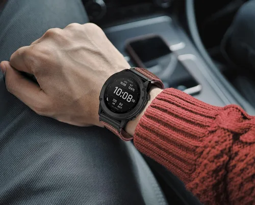 Vista 4 de Compatible con Garmin, correa deportiva de nailon para reloj fēnix/Forerunner/Vivoactive/Approach/MARQ/quatix/D2 Series resistente banda de repuesto