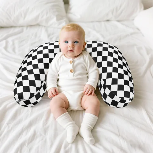 Vista 7 de DILIMI Funda de almohada de lactancia, funda de lactancia suave y elástica para almohada de lactancia materna, extraíble para bebés niños y niñas