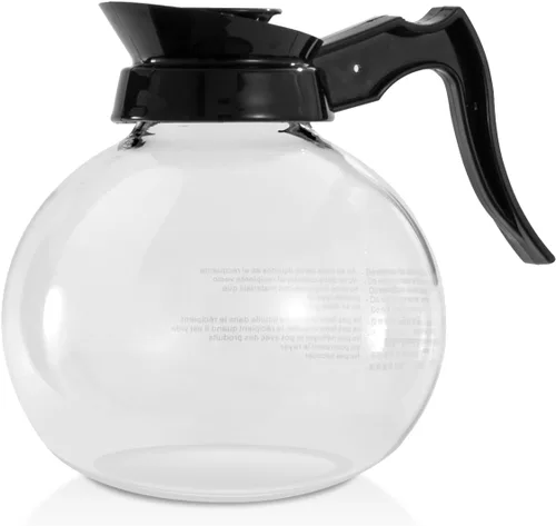 Vista 2 de SYBO Decantador para cafetera, 12 tazas de cristal para café, color negro