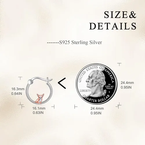 Vista 31 de VONALA Bonitos aretes de aro de plata de ley 925, regalos de cumpleaños para mujer
