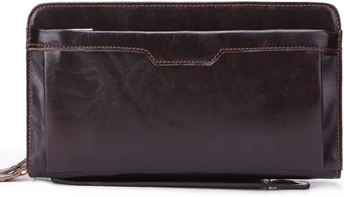 Vista 7 de CZDYUF - Bolso de muñeca para hombre con doble cremallera, cartera para teléfono móvil, tarjetero