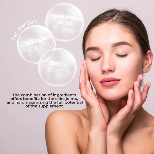 Vista 6 de Vidanat Péptidos de colágeno puro hidrolizado con biotina y ácido hialurónico – Apoya la salud de la piel, el cabello, las uñas y las articulaciones