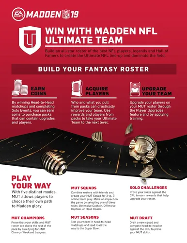 Vista 2 de Madden 19 1050 Ultimate Team Points Online Game Code