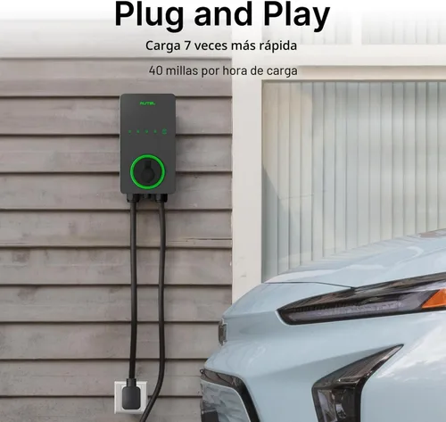 Vista 4 de Autel Cargador EV Nivel 2 40 Amperios Hogar Inteligente AI para Vehículo Eléctrico (EV) con Wi-Fi y Bluetooth, EVSE con Funda Integrada y Cable