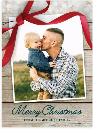 Vista 13 de Let's Make Memories Tarjetas de Navidad fotográficas 2026 - Cuadros azules