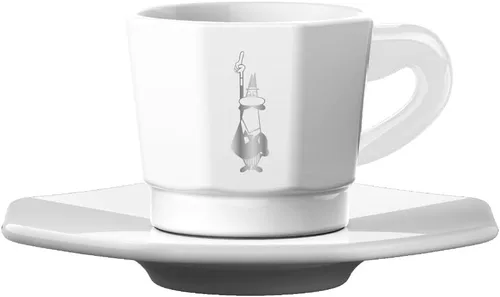 Vista 4 de Bialetti Tazas Taza de café de porcelana, color blanco