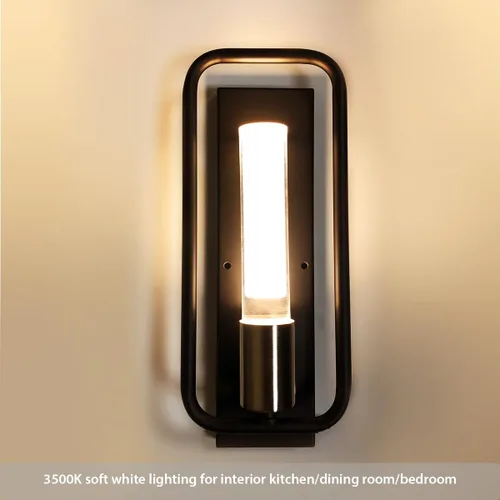 Vista 5 de Dream lighting Aplique de Pared LED para Comedor de Casa Rodante 12V Luz Decorativa Interior con Interruptor Montaje en Pared – Negro Mate Blanco