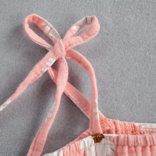 Vista 4 de Bebé recién nacido niña floral mameluco vestido de verano correas margaritas flores gasa tutú falda mono con diadema