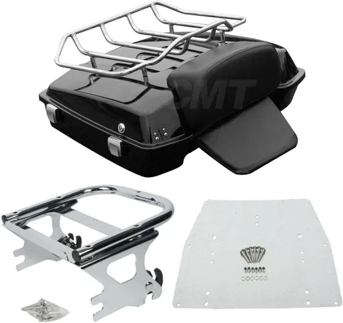 Vista 13 de TCMT Juego de maletero picado de 10.7 pulgadas para Harley Touring 1997-2013 Road King Road Glide Street Glide Electra Glide Pack
