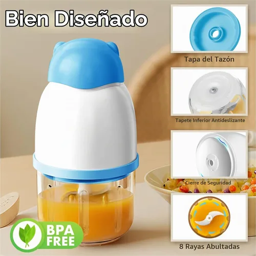 Vista 6 de Fabricante de alimentos para bebés, procesador de alimentos inalámbrico Azul