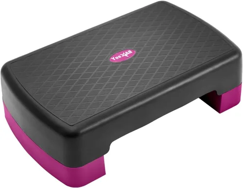 Vista 9 de Yes4All Plataforma de Step de Ejercicio Aeróbico de 18.9" con 2 Elevadores, Stepper de Entrenamiento de Altura Ajustable 3" 5.1" para Gimnasio