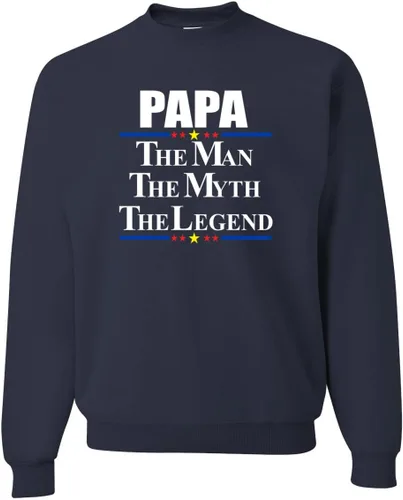 Vista 7 de Wild Bobby Papa The Man Myth Legend Funny Gift Idea Father's Day Unisex Crewneck Sweatshirt Negro