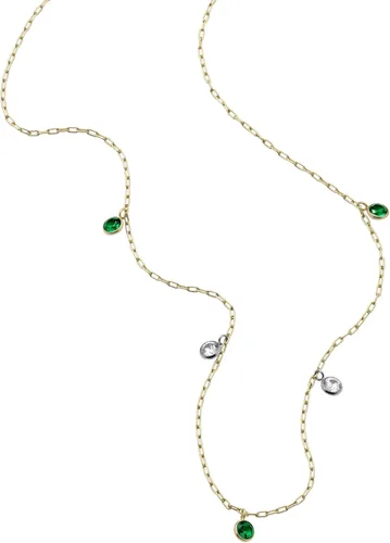 Vista 3 de Fossil - Collar con colgante de acero inoxidable en tono dorado para mujer