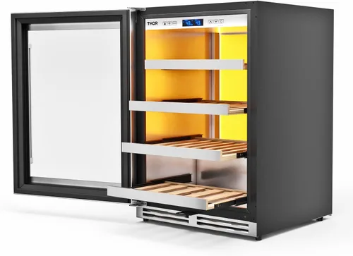 Vista 7 de Thor Kitchen Enfriador de vino de zona única de 24 pulgadas - Modelo TWC24UL