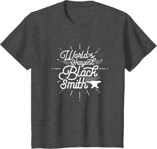 Vista 13 de Blacksmith Blacksmithing Forge Metalsmith Forging T-Shirt Asphalt Grey