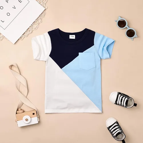 Vista 4 de Ropa para bebé niño pequeño, trajes de verano de manga corta, camiseta y pantalones cortos, conjunto de ropa para niños de 12 meses a 4 años