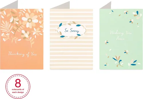 Vista 4 de American Greetings Surtido de tarjetas de condolencias, 6 diseños inspirados en la naturaleza (48 unidades)