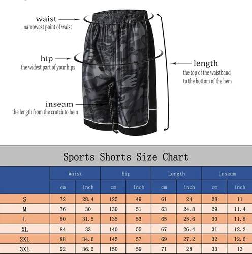Vista 3 de Pantalones cortos de baloncesto para hombre, de secado rápido, con cordón y bolsillos, para correr y gimnasio