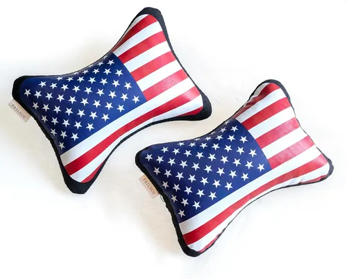 Vista 9 de Almohada para el cuello del asiento de coche (2 piezas) (dorado Union Jack)