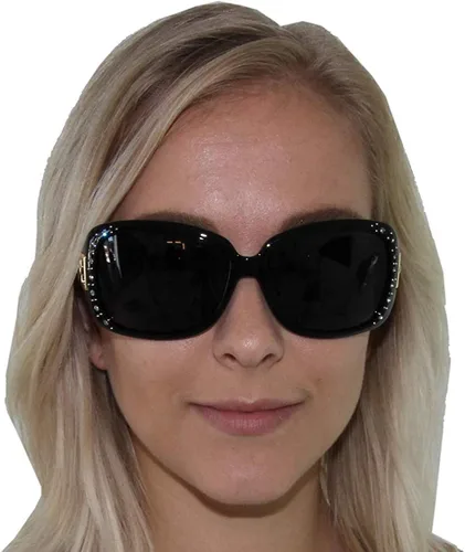 Vista 5 de PZ - Gafas de sol polarizadas para mujer con diamantes de imitación