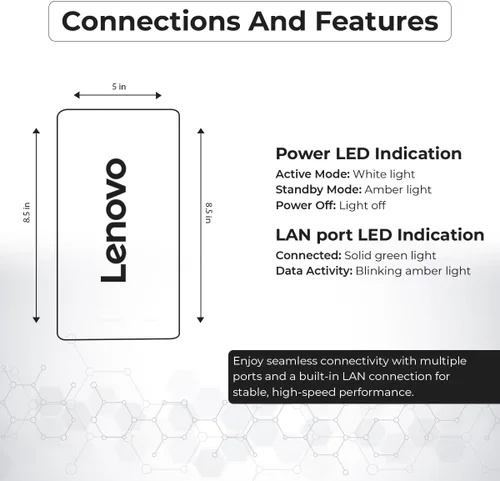 Vista 6 de Lenovo 40BF0100US USB4 Docking Station for Laptops with 100W Adapter, HDMI, DisplayPort, USB C Cables & Cloth - Docking Station