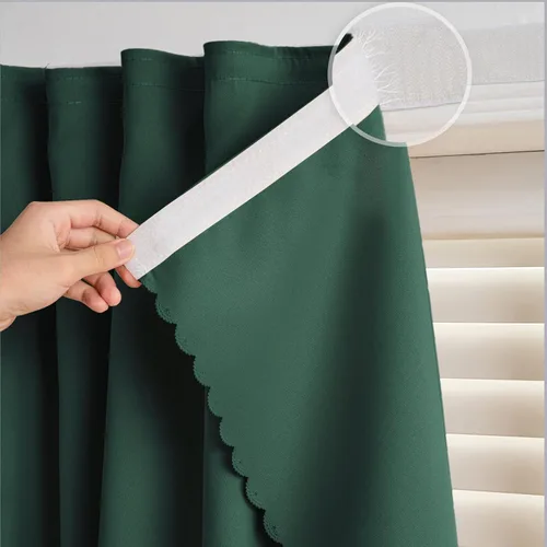 Vista 26 de Cortinas autoadhesivas, sin taladrar, sin varilla, cortinas opacas fáciles de instalar para persianas de ventana, dormitorio