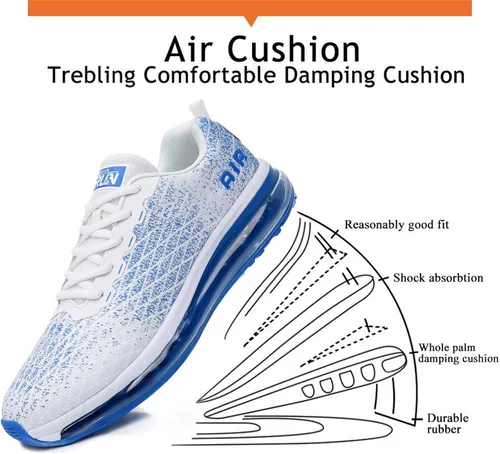 Vista 5 de Azooken Calzado deportivo para hombre, tenis transpirable y ligero