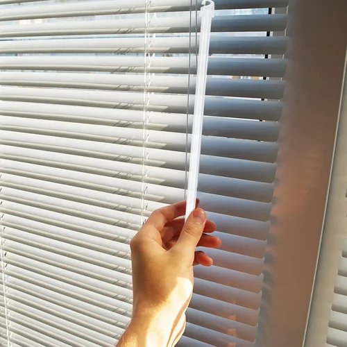 Vista 6 de Angoily Varitas ciegas de repuesto con gancho y agarre, persianas verticales de 17 pulgadas para accesorios de cortina de ventana, barra