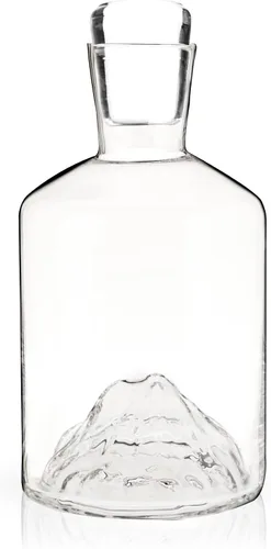 Vista 6 de Viski Decantador de whisky de montaña con tapón, decantador de licor soplado a mano para bourbon, whisky, licores, regalos de boda, regalos