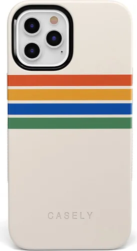 Vista 130 de Casely Funda para iPhone 12 Pro Max Always Vibing Retro Diseño protector audaz Diseño compatible con MagSafe