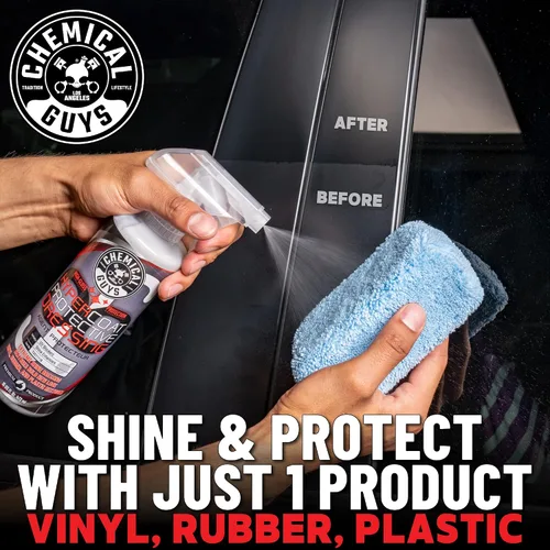 Vista 7 de Chemical Guys G6 HyperCoat - Protector de alto brillo, para vinilo, goma, plástico, neumáticos y molduras, el protector brillante restaura el brillo
