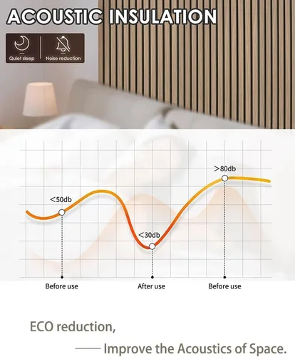 Vista 3 de Paneles de listones de chapa de madera acústica para decoración de paredes interiores y techos 3D sin costuras empalmadas absorbentes de sonido