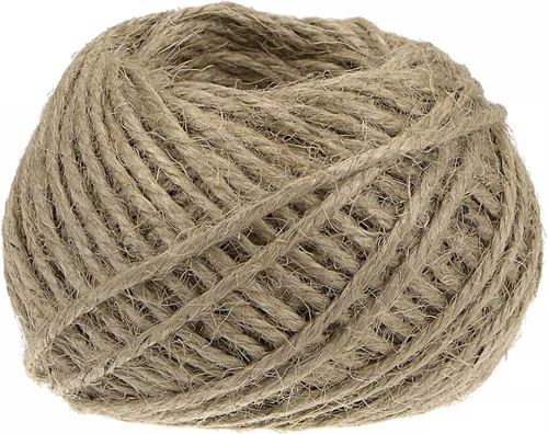 Vista 12 de uxcell Cuerda de yute natural de 0.039 in, 82 pies, 3 capas, cuerda de yute para manualidades y manualidades, para envolver adornos para decoración